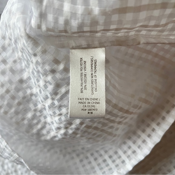 Icone Sheer Gingham Cropped Shirt, szS - Picture 5 of 5